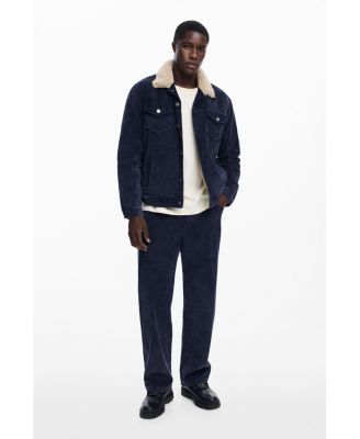 Men's Corduroy jacket with faux shearling collar