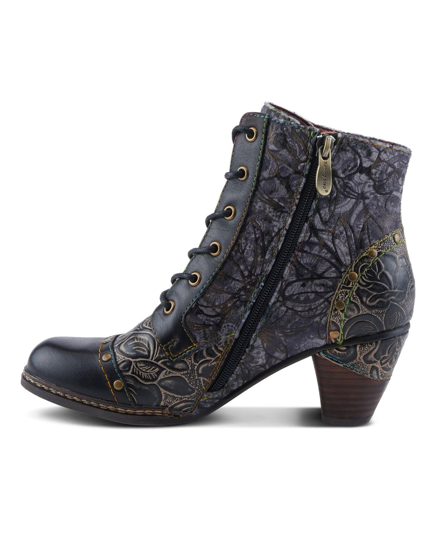 Женские ботинки L'Artiste Spring Step Avyanna Bootie with Velvet Upper, цвет: Чёрный разноцветный — фото 2