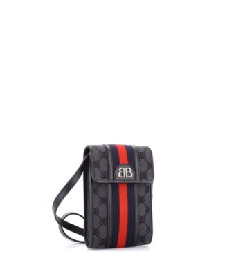 x Gucci The Hacker Project Web Phone Bag BB Canvas