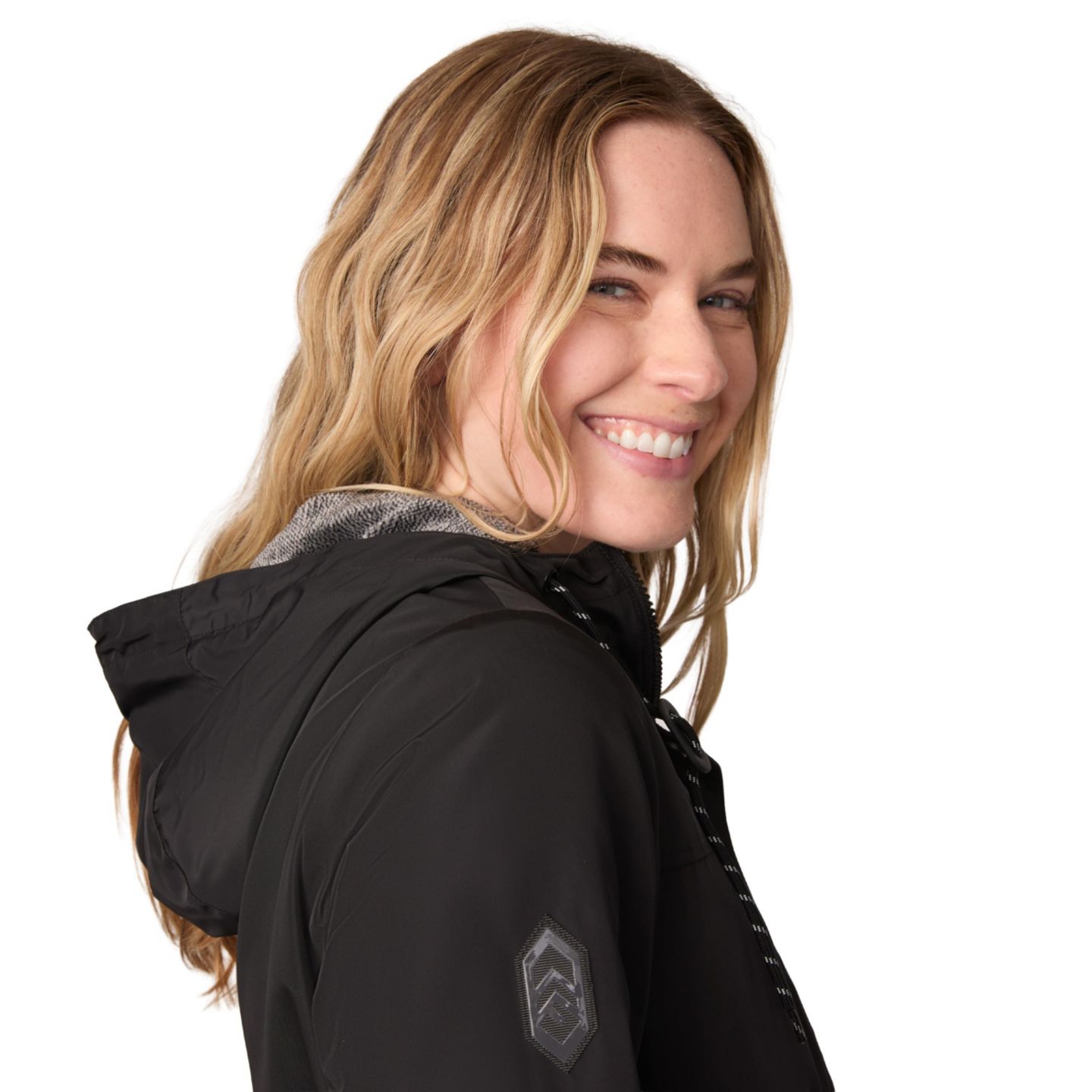 Женская куртка Free Country Rain Away Lined Anorak Rain Jacket, цвет: Чёрный — фото 6
