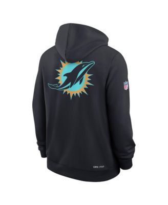 Men's Navy Miami Dolphins 2025 NFL Rivalries Sideline Dri-Fit Hoodie