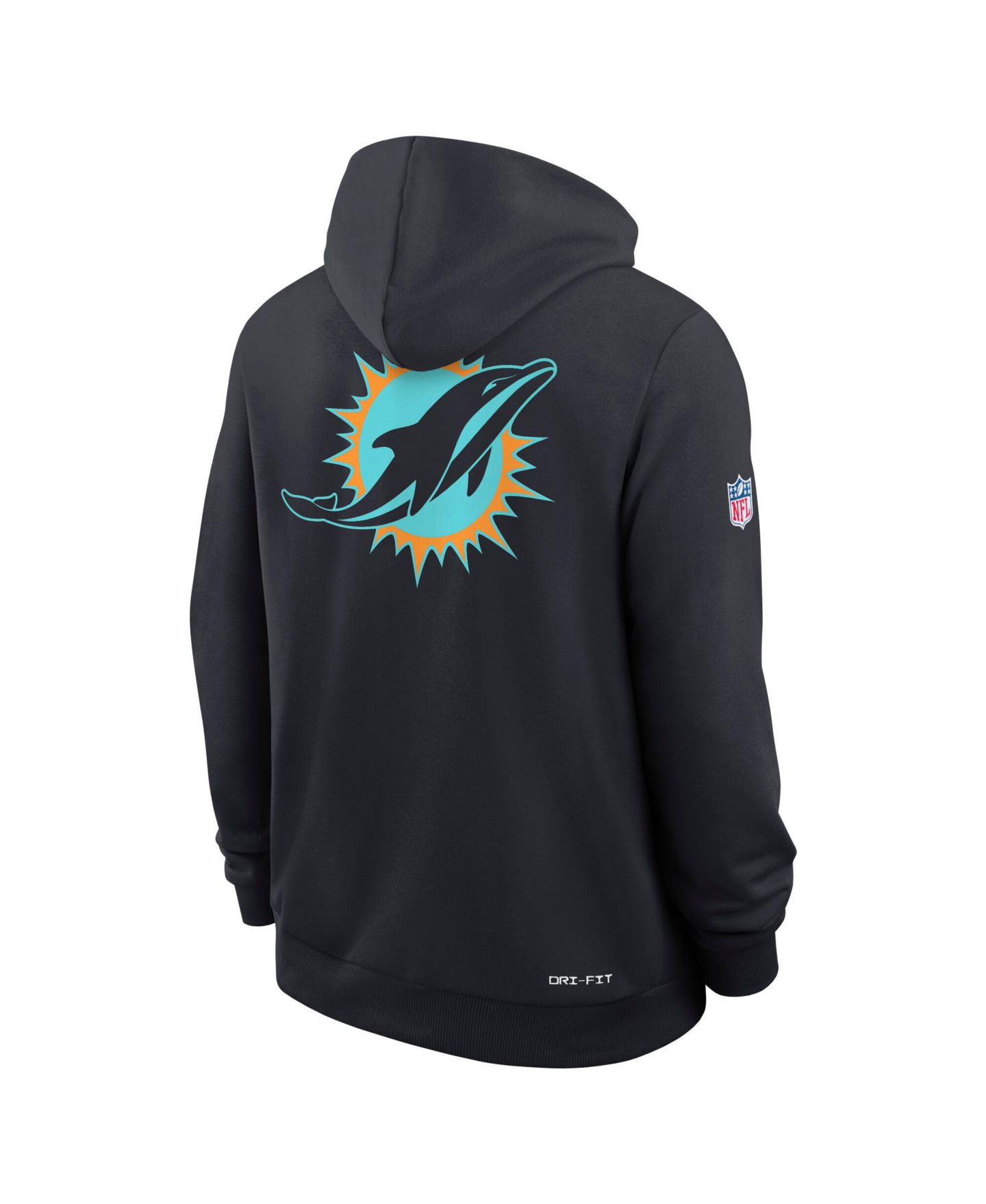 Мужское худи Nike Navy Miami Dolphins 2025 NFL Rivalries Sideline Dri-Fit — фото 3