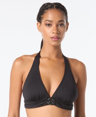 Michael Kors - Logo-Ring Halter Bikini Top