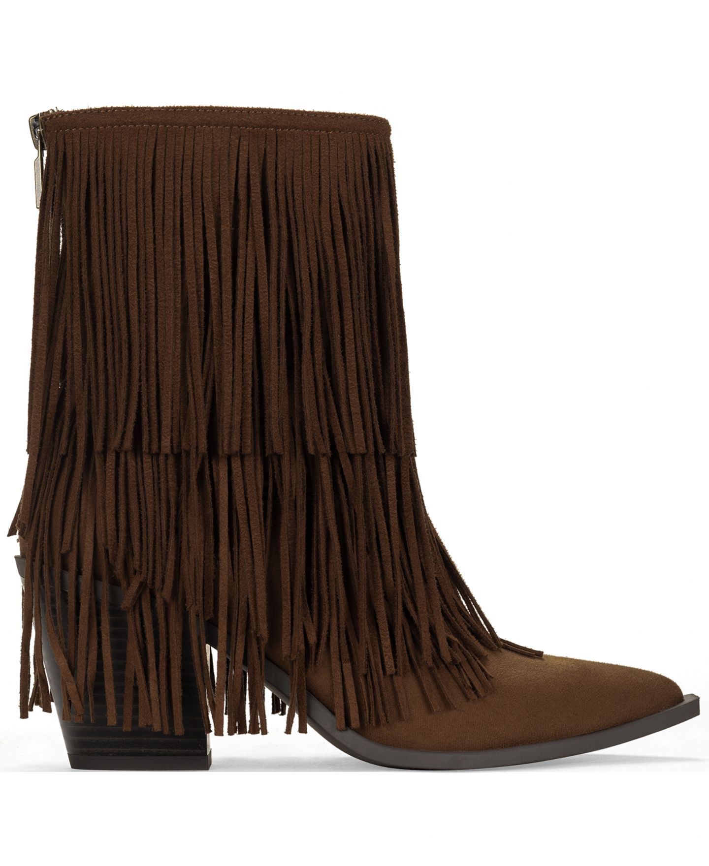 Женские ботинки Wild Pair Leoniee Fringe Booties, цвет: Коричневый — фото 2