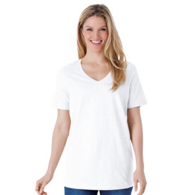 Plus Size Within Perfect Short-Sleeve V-Neck Tee