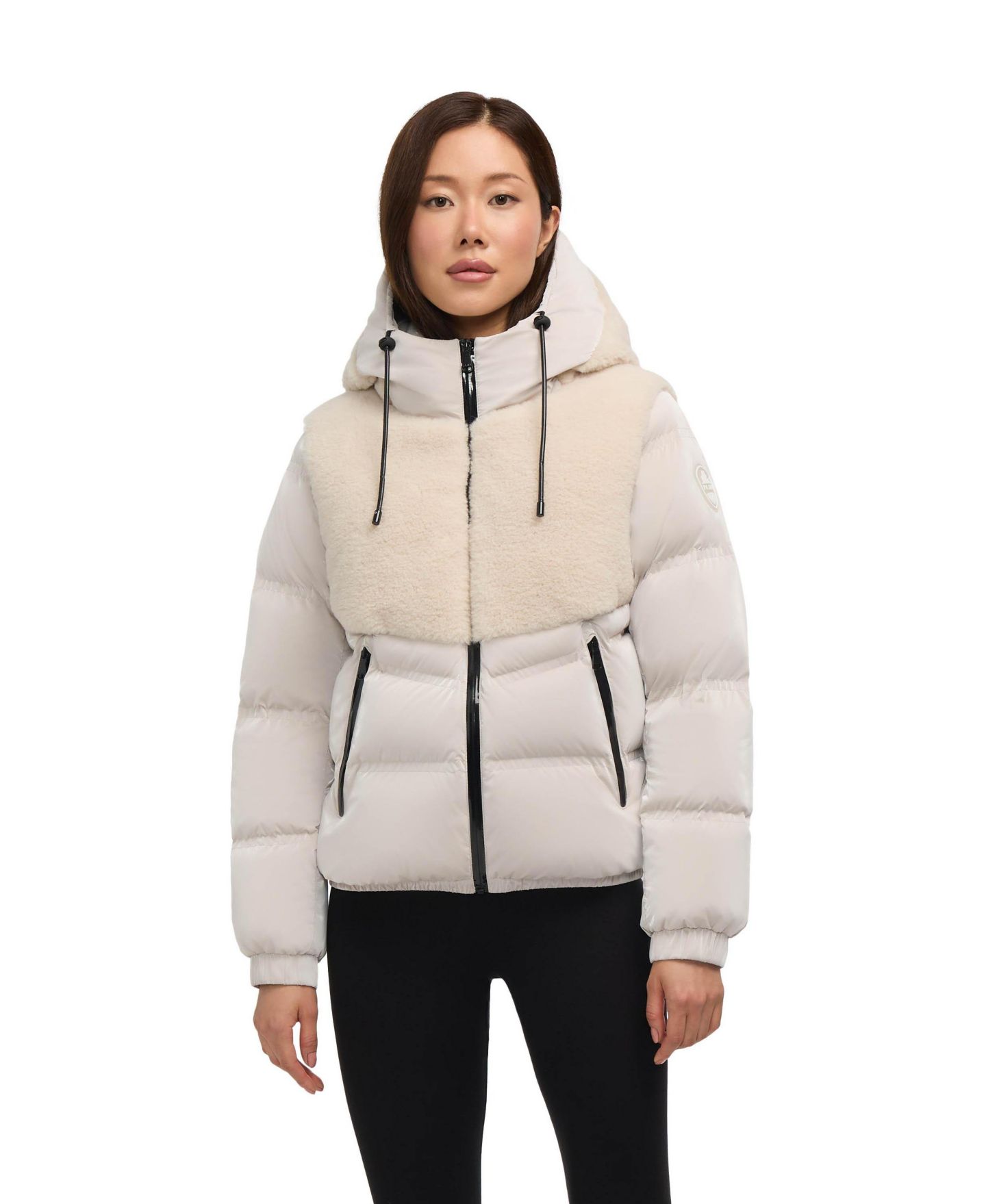 Женская куртка PAJAR Nephele Mixed Media Short Puffer with Fixed Hood — фото 1