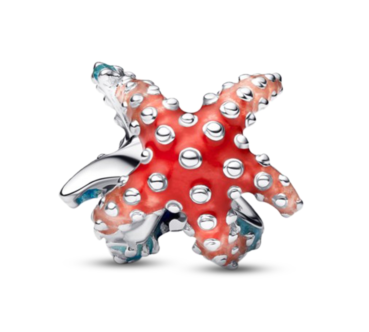 Pandora Colourful Starfish Mini Charms In Blue