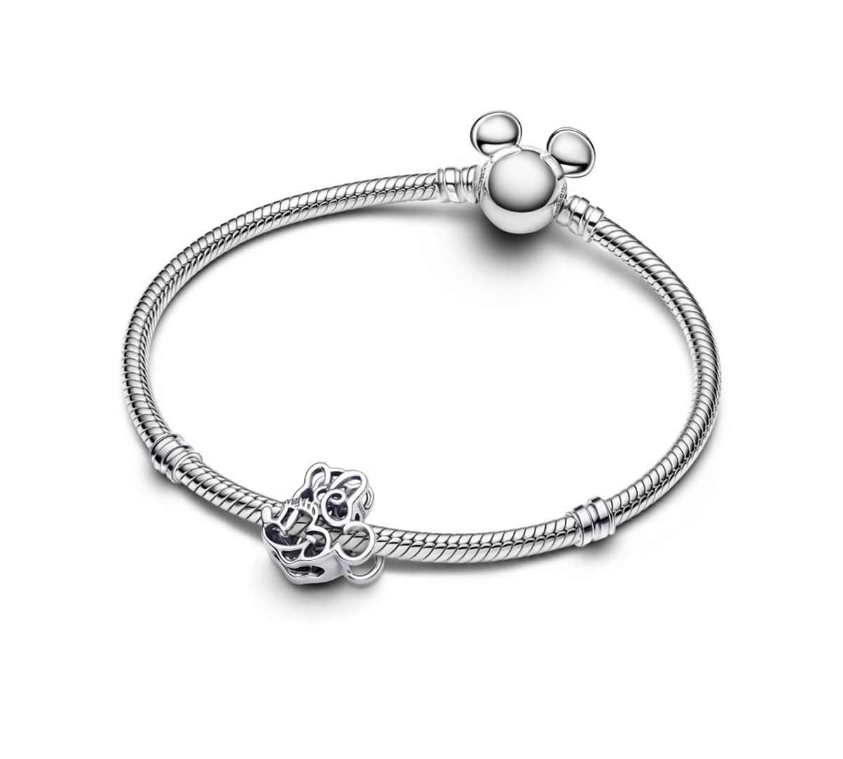 Pandora Disney Minnie Mouse Openwork Charms In Gray
