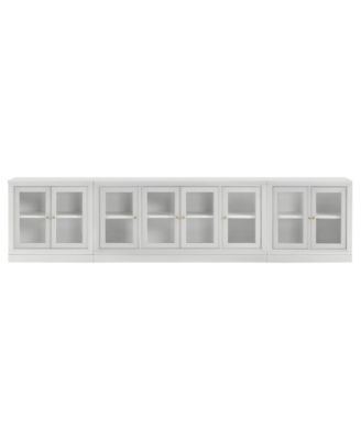 Amren 129" Wood 2 Door Console with 2 Door Bases