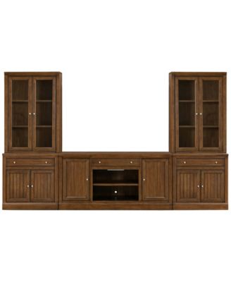 Amren 65" Wood 2 Door Console and 2 Door Hutches with Drawers