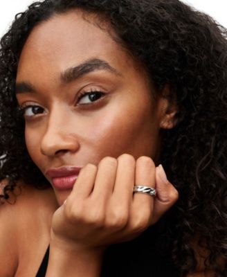 Rippled Wide Band Ring