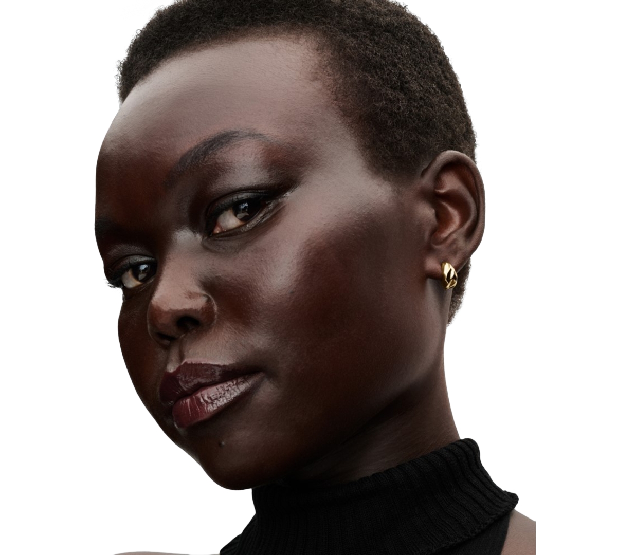 Pandora Rippled Open Hoop Earrings In Gold