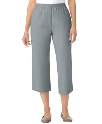 Women's Within 7-Day Elastic-Waist Pull-On Cotton Denim Capri Jeans