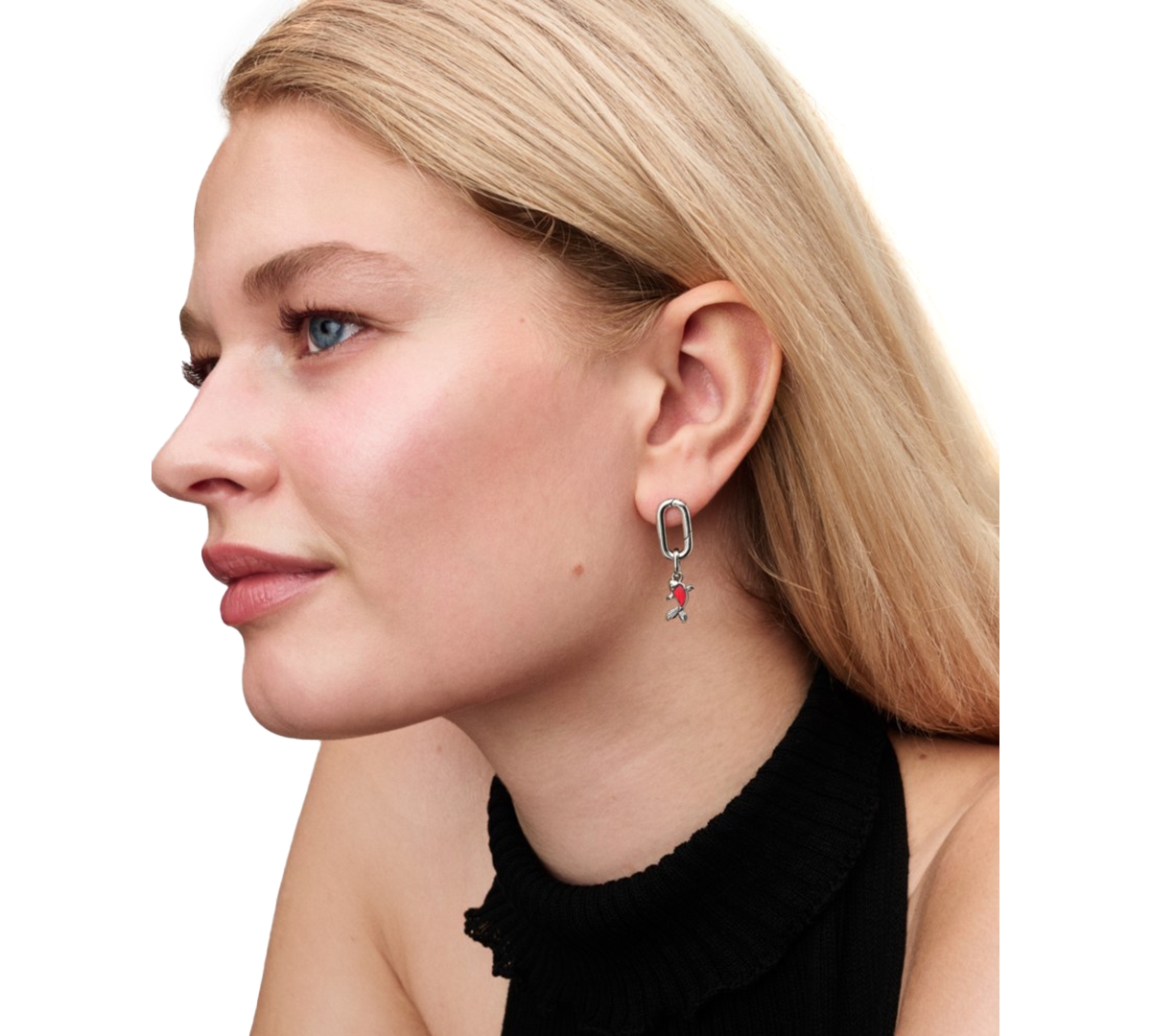 Pandora Openable Stud Earrings In Metallic