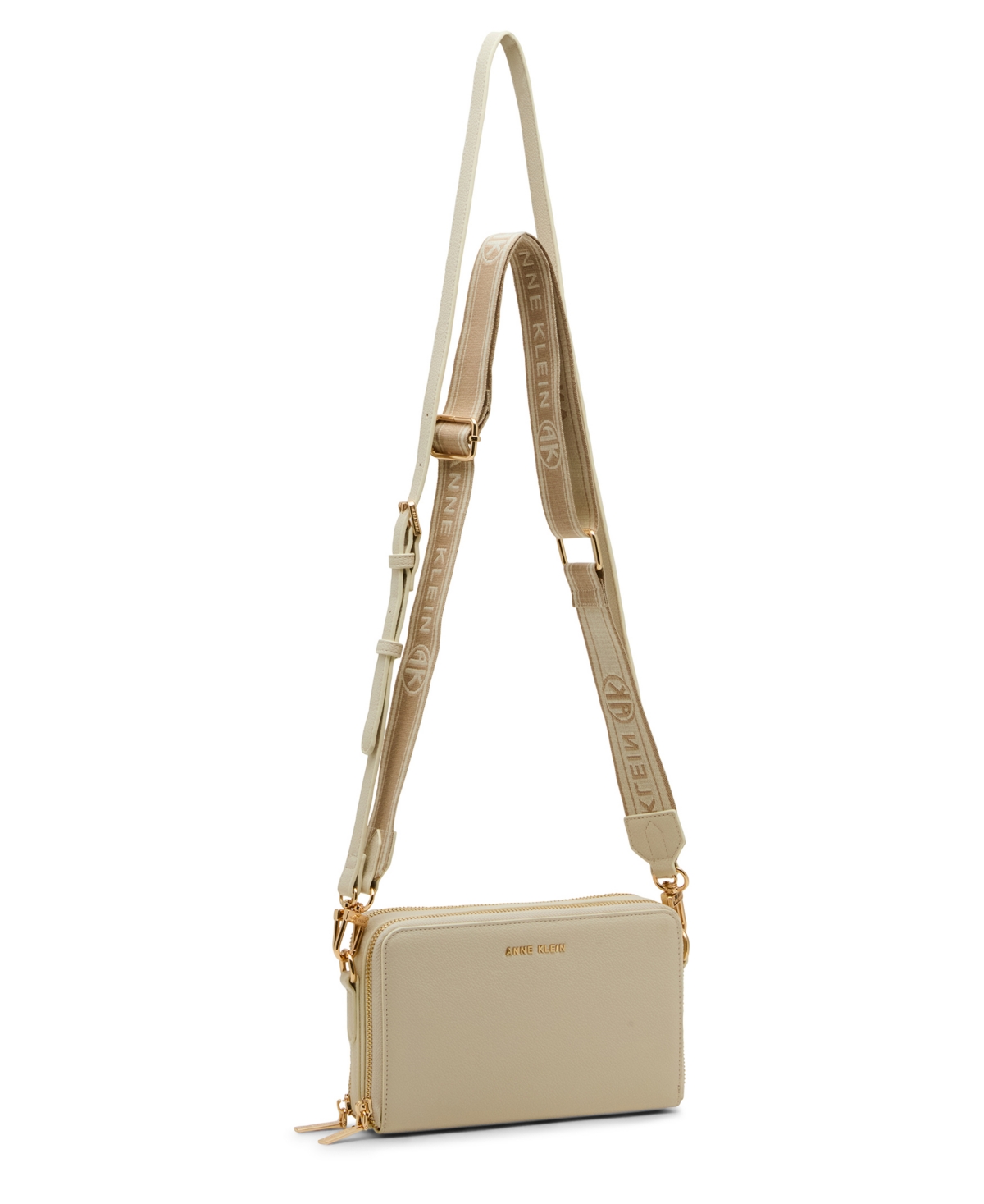 Anne Klein 3 Piece Gift Set With Double Zip Camera Crossbody In Brown