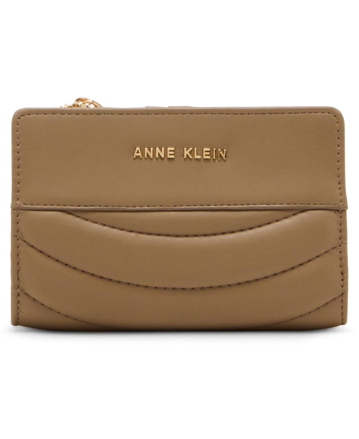 Anne Klein 2 Piece Flap Crossbody Bag And Bifold Wallet Gift Set In Sand