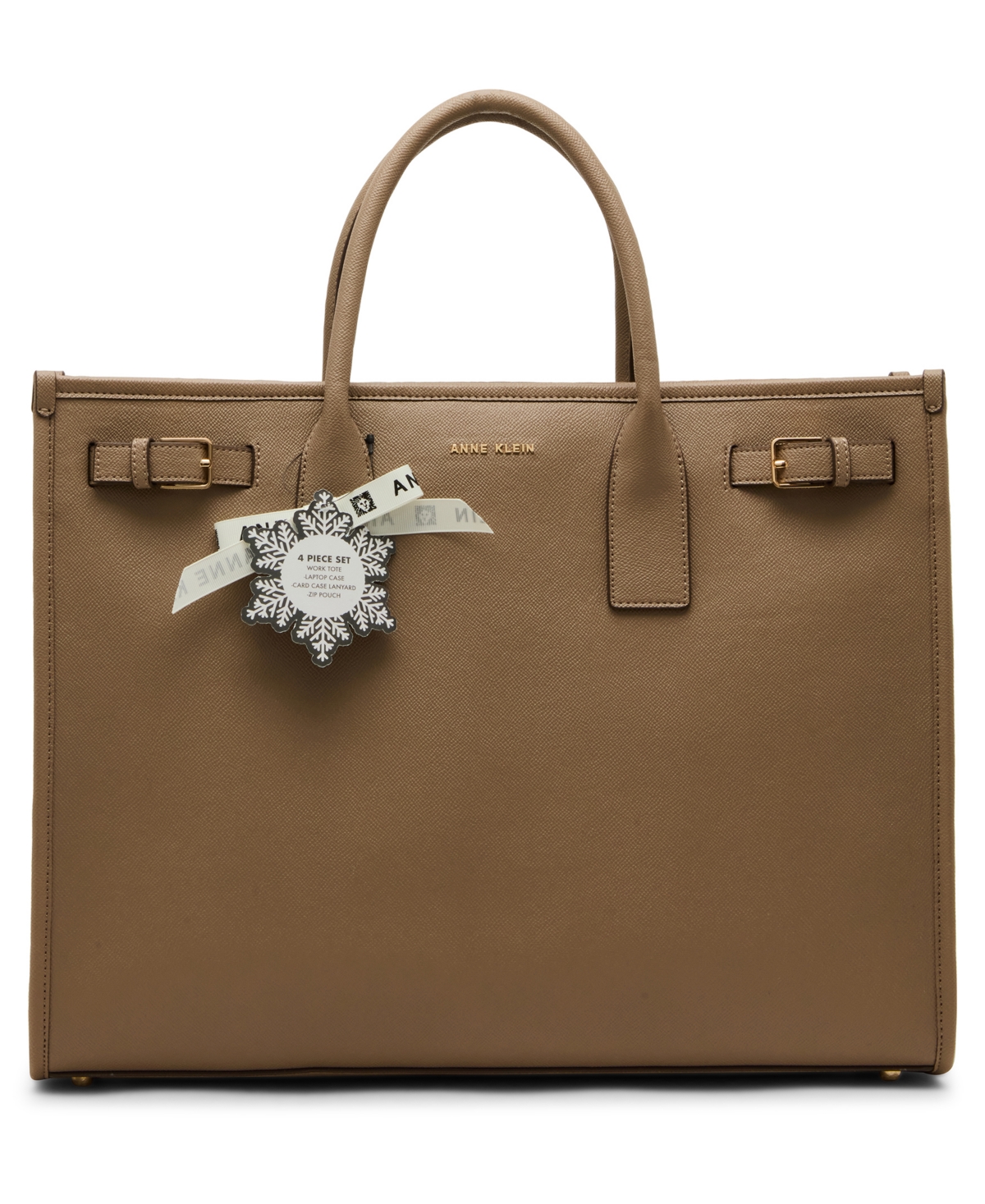 Anne Klein 3 Piece Work Tote Bag Gift Set In Sand
