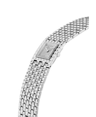 Women's Manchette Silver-Tone Stainless Steel Bracelet Watch, 25.7mm