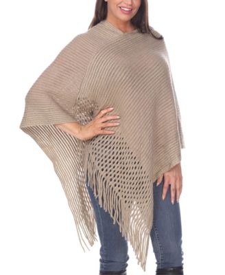 Women's Cable Knit Poncho Sweater