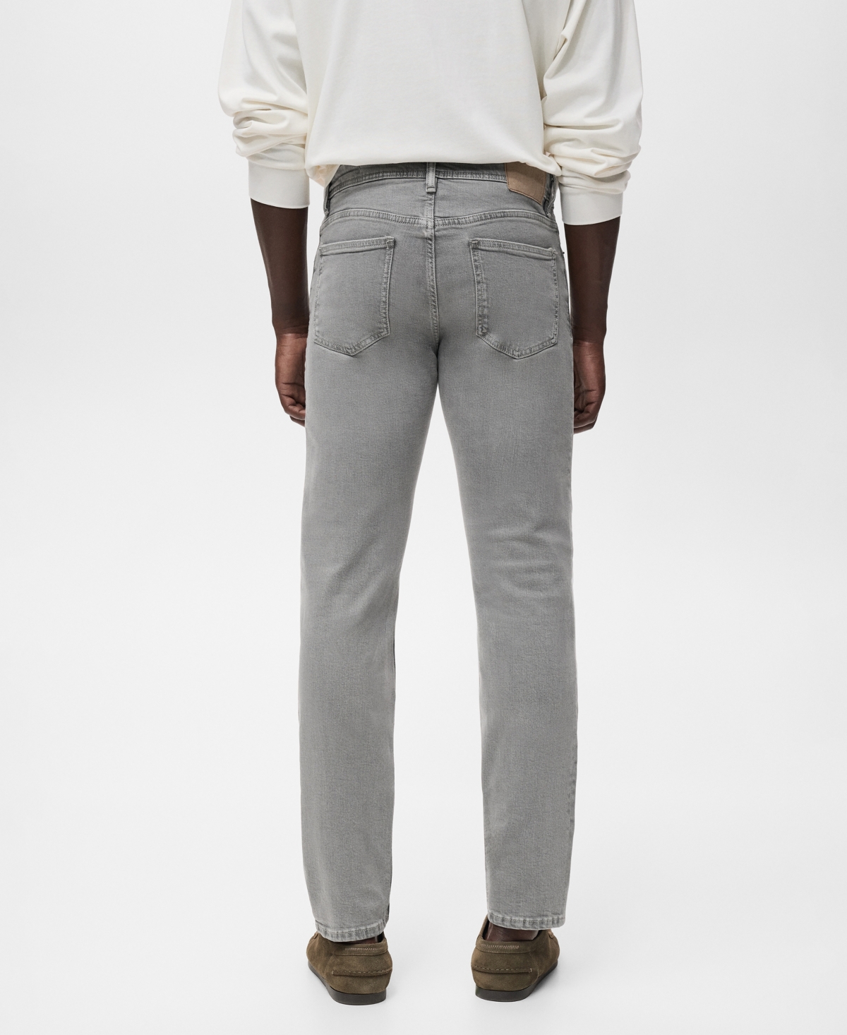 Mango Jan Slim Fit Jeans In Gray