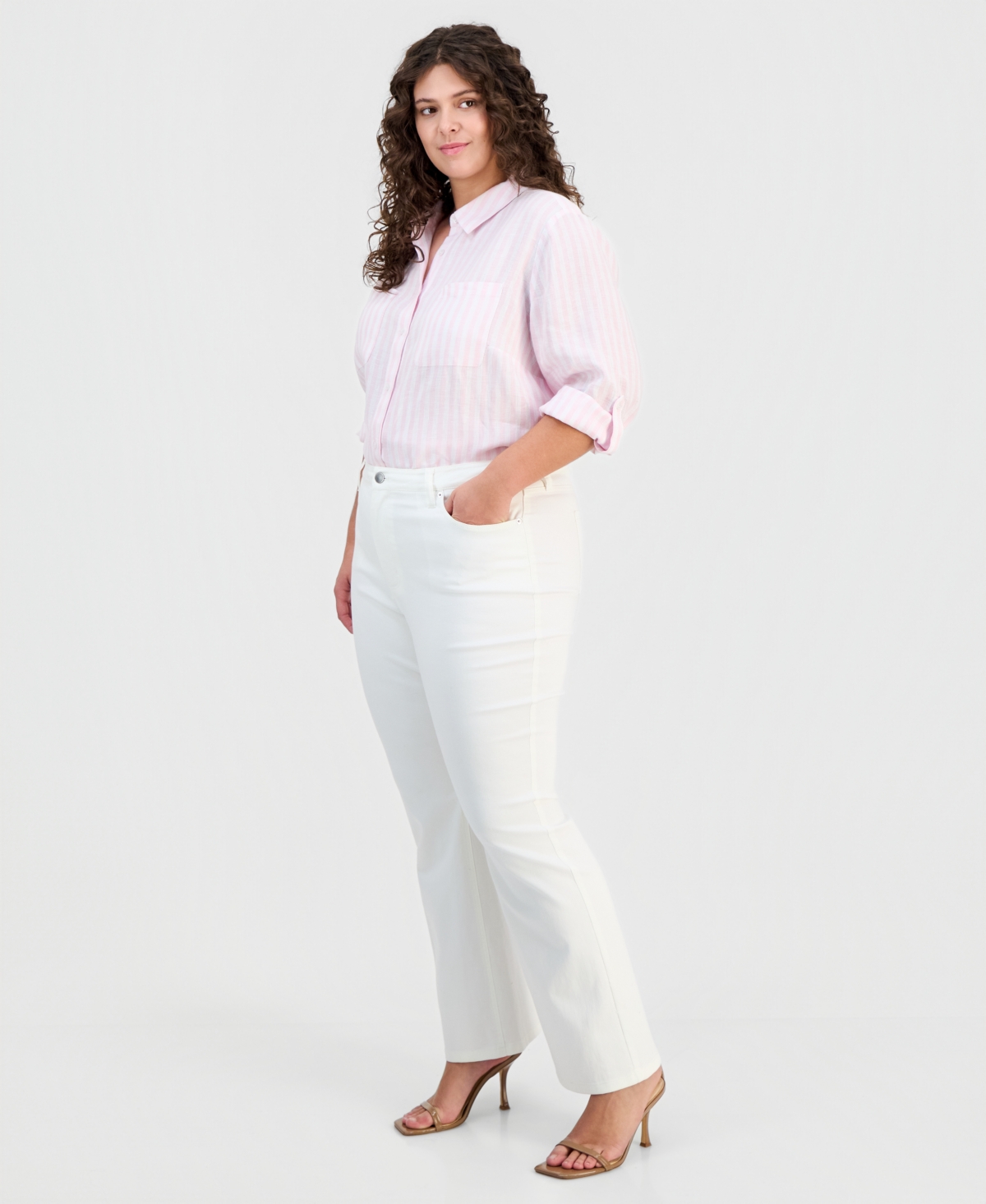 Anne Klein Plus High-Rise Bootcut Jeans