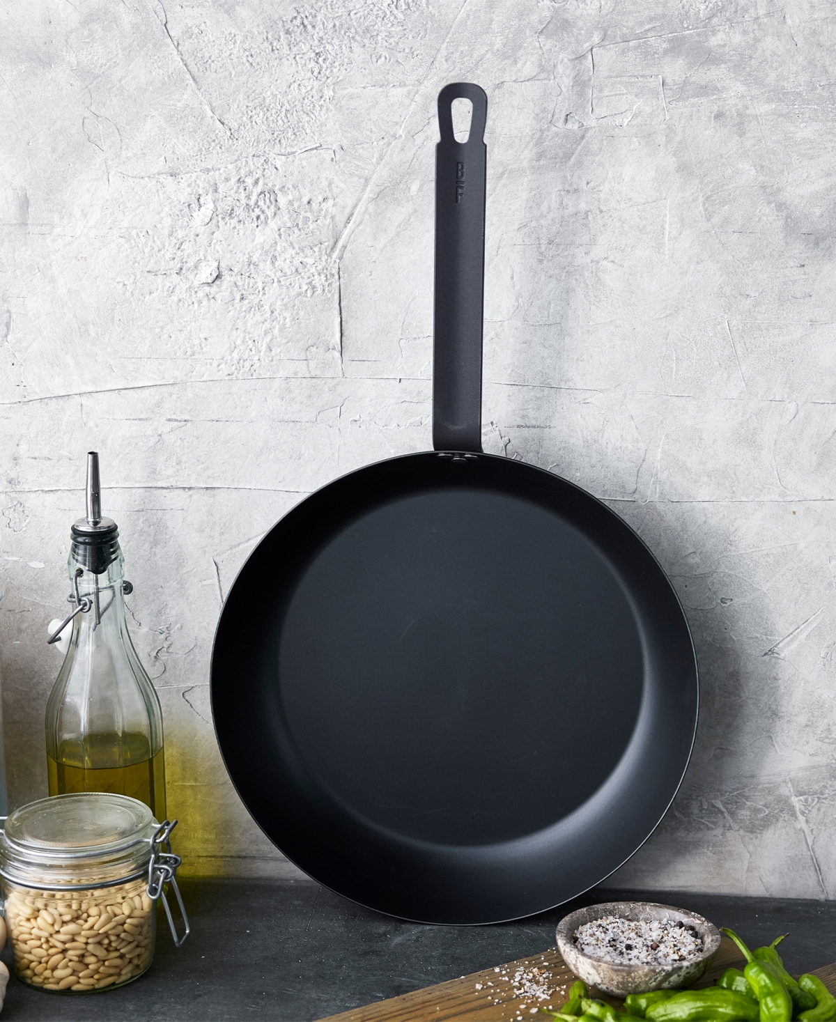 Greenpan Bobby Flay Carbon Steel 12" Frypan In Black