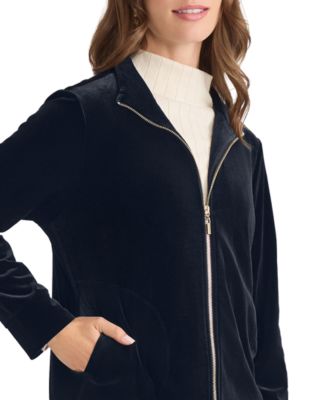 Women's Velour Zippered Jacket
