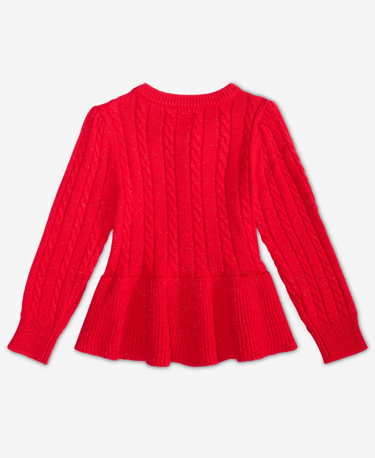 Epic Threads Girls Toddler 2t-4t Peplum Long Sleeve Cardigan, Macy's Exclusive In Red