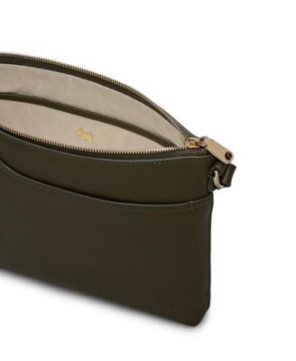 Pockets Mini Leather Ziptop Crossbody Bag