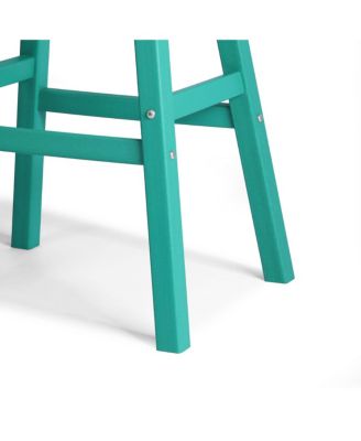 Outdoor Patio Adirondack Bar Height Stool Saddle Seat Chair