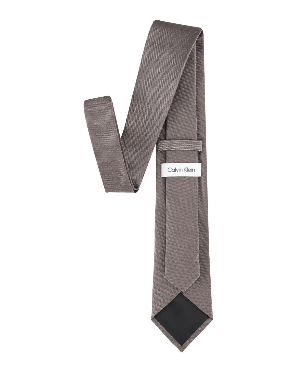 Calvin Klein Men's Silky Solid Tie In Brown