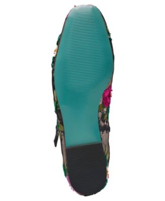 Women's Nova Embroidered Mesh Mary Jane Flats