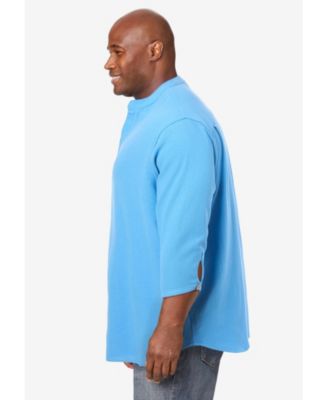 Big & Tall Gauze Mandarin Collar Shirt