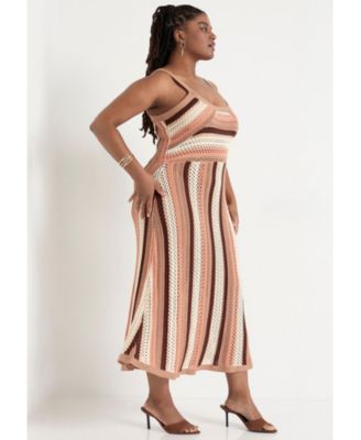 June + Vie Women's June + Vie Strap Sweater Midi Dress