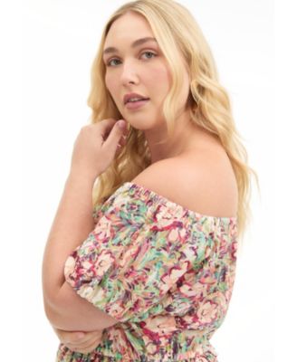 Women's June + Vie Off-The-Shoulder Maxi Dress