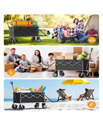 Single-drive foldable electric multi-functional sports equipment trolley: Equipped with 360° all-terrain capability, dual 300-watt motors and 6.5-inch all-terrain tires - suitable for camping, gardening and shopping trips.