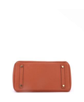 Pre-Owned HERMES Birkin 30 Handbag Brown Togo with Gold Hardware