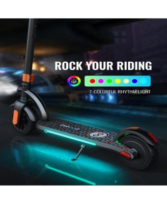 Kids' 180W Electric Scooter-LED Display, Adjustable Speed & Height, 25.2Vdc 1A Power, 10 Mph Speed (50Hz/60Hz Compatible) | Colorful Lights Included, Ideal Gift for Kids.