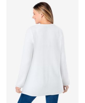 Plus Size Within Ultra Soft Waffle Thermal Sweatshirt