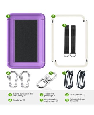 Tree Swing for Kids and Adults, 60" Waterproof Rectangle Platform Swing, 700lbs Heavy Duty with Adjustable Straps