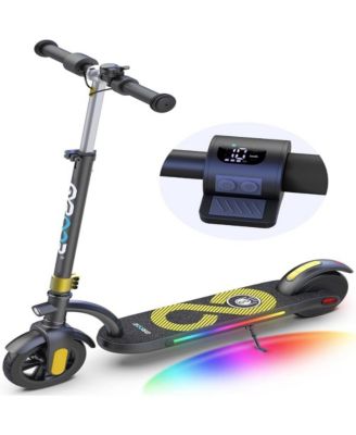 Kids' 180W Electric Scooter-LED Display, Adjustable Speed & Height, 25.2Vdc 1A Power, 10 Mph Speed (50Hz/60Hz Compatible) | Colorful Lights Included, Ideal Gift for Kids.