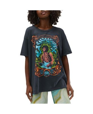 Women's Charcoal Jimi Hendrix Psychedelic Nouveau T-Shirt