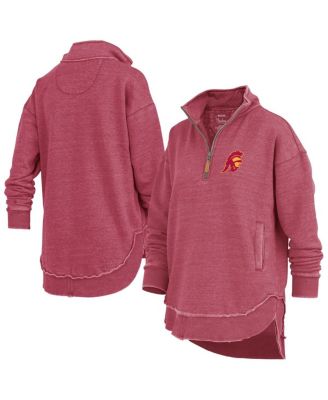 Women's Cardinal USC Trojans Northfork Sojourn Poncho Quarter-Zip Sweatshirt