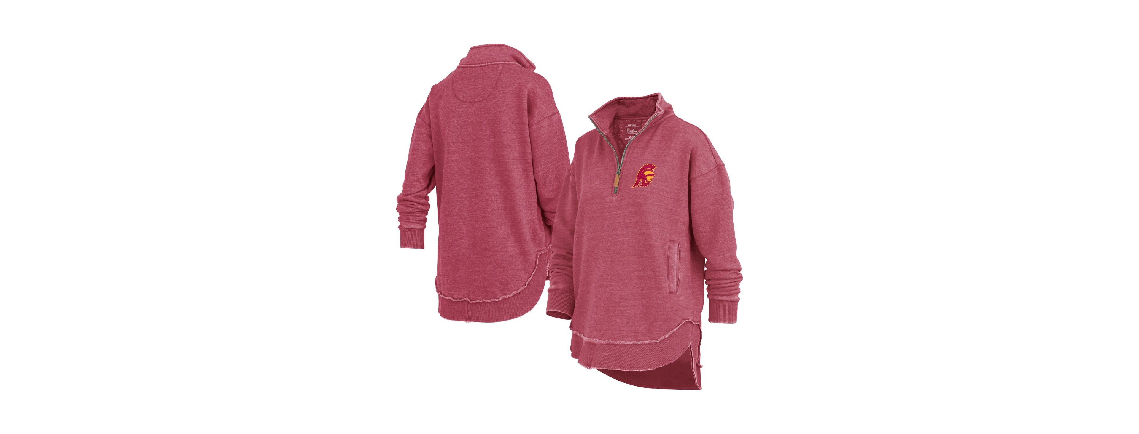 Pressbox Women's Cardinal Usc Trojans Northfork Sojourn Poncho Quarter-Zip Sweatshirt