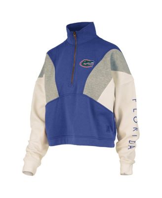 Women's Royal Florida Gators Ferrara Color Block Quarter-Zip Sweatshirt