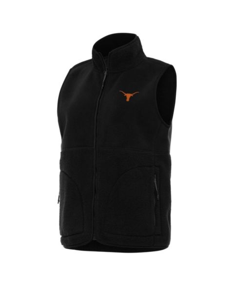 Женские жилеты Antigua Women's Black Texas Longhorns Nostalgic Full-Zip Vest
