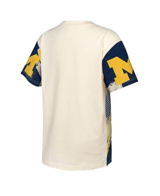 Big Boys and Girls Cream Michigan Wolverines Make Noise T-Shirt