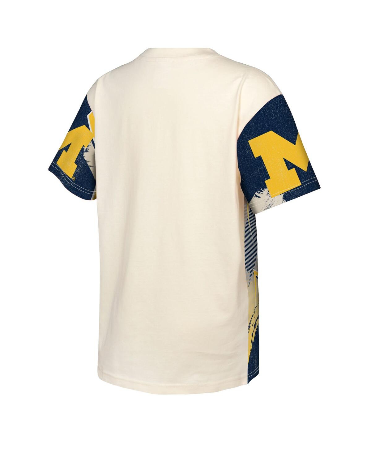 Outerstuff Big Boys And Girls Cream Michigan Wolverines Make Noise T-shirt In White