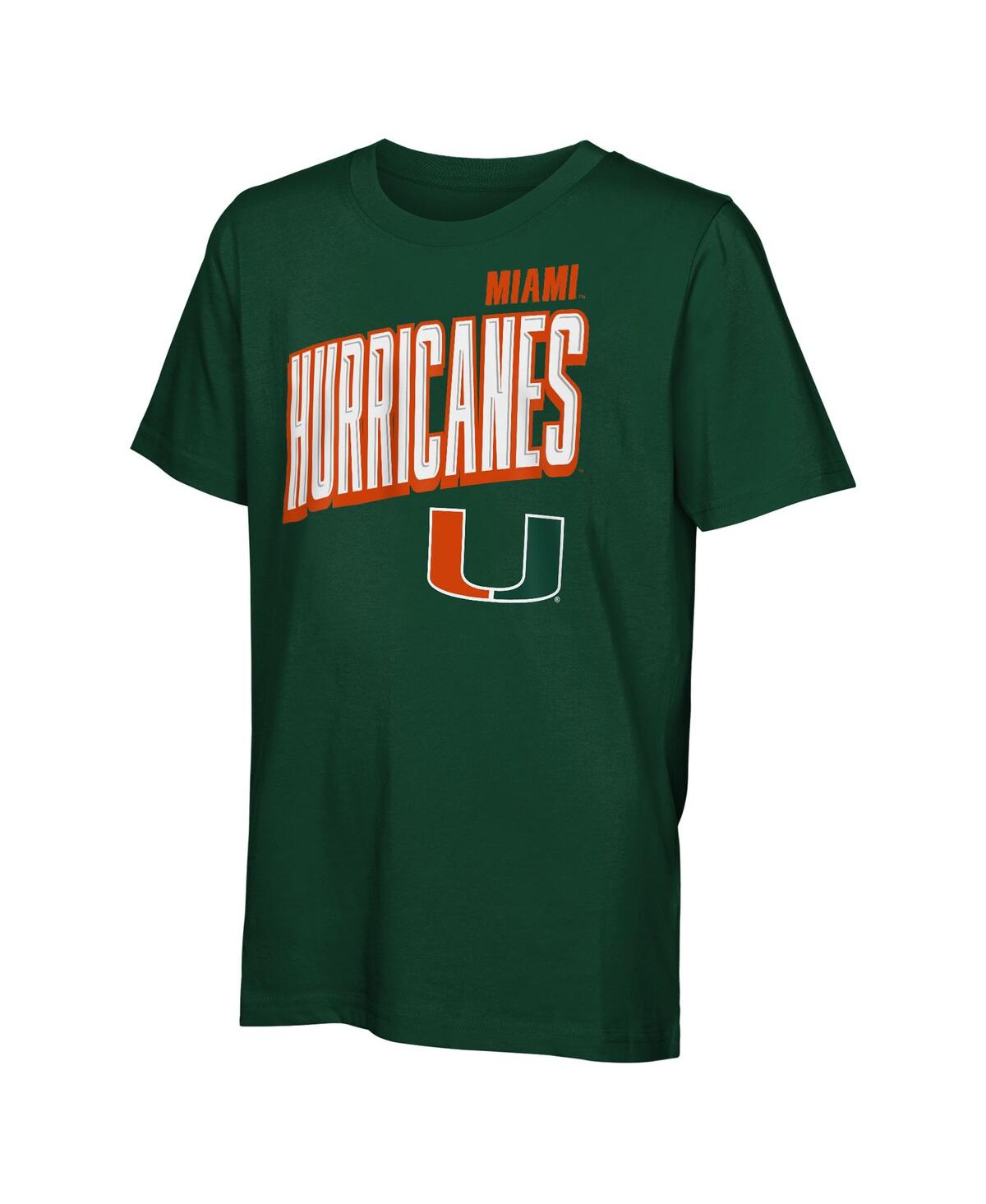 Outerstuff Preschool Miami Hurricanes Mix 3-in-1 Combo T-shirt Set In Green