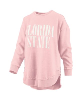 Women's Pink Florida State Seminoles Poncho Fleece Pullover Sweatshirt